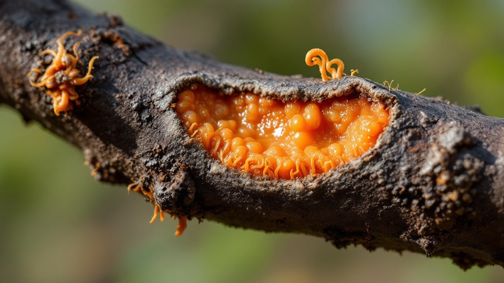 Citospóra-kéregrák: gyantafolyás és ágszáradás gyümölcsfákon
